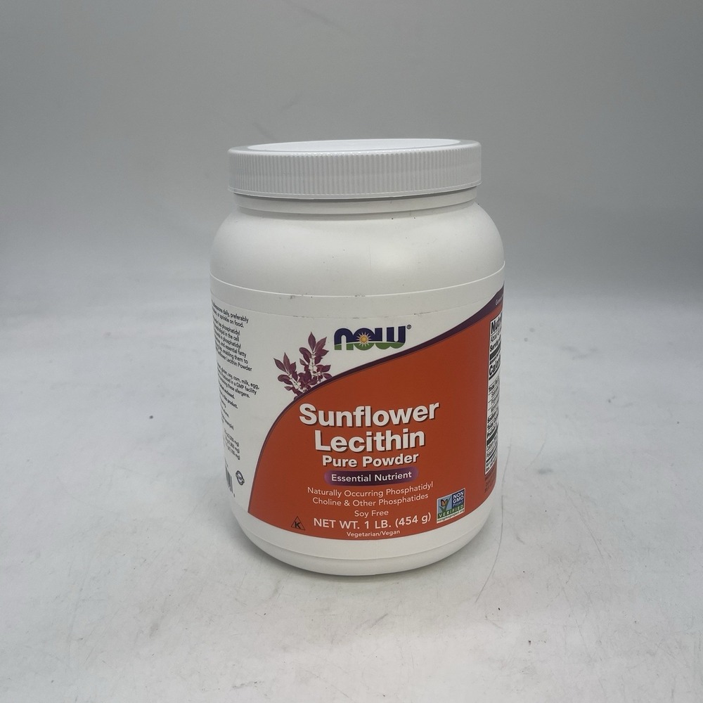NOW Foods Sunflower Lecithin Pure Powder 1 lb 454g EXP 02/2029 New Sealed